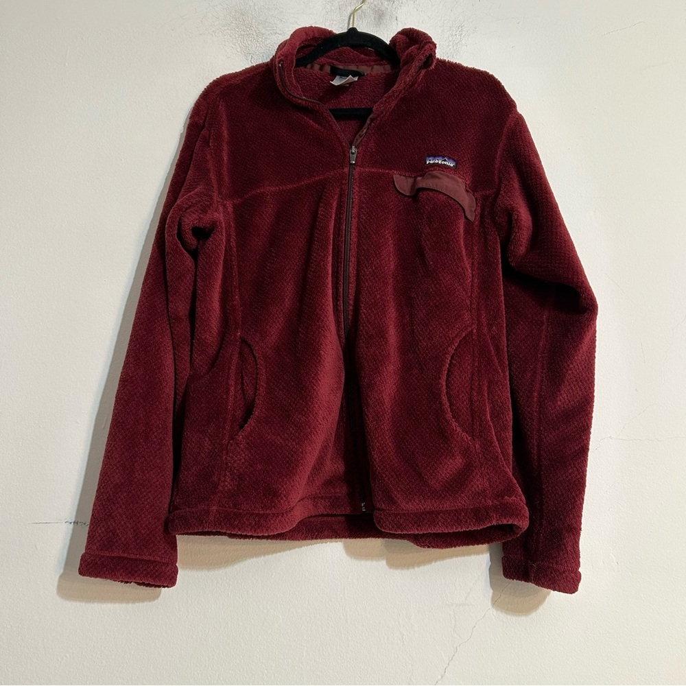 Patagonia Women's Full Zip Re-Tool Fleece Jacket Bayberry Bordeaux XDye Size XL